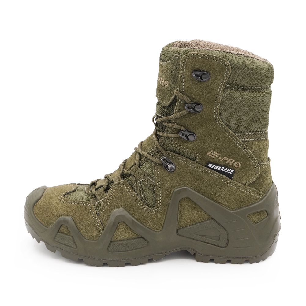 Мужские высокие ботинки E-PRO Спешиал Хай КЕВЛАР арт. 103 зеленые / E-PRO Special high KEVLAR 103 range green Мужские высокие ботинки E-PRO Спешиал Хай КЕВЛАР арт. 103 зеленые / E-PRO Special high KEVLAR 103 range green