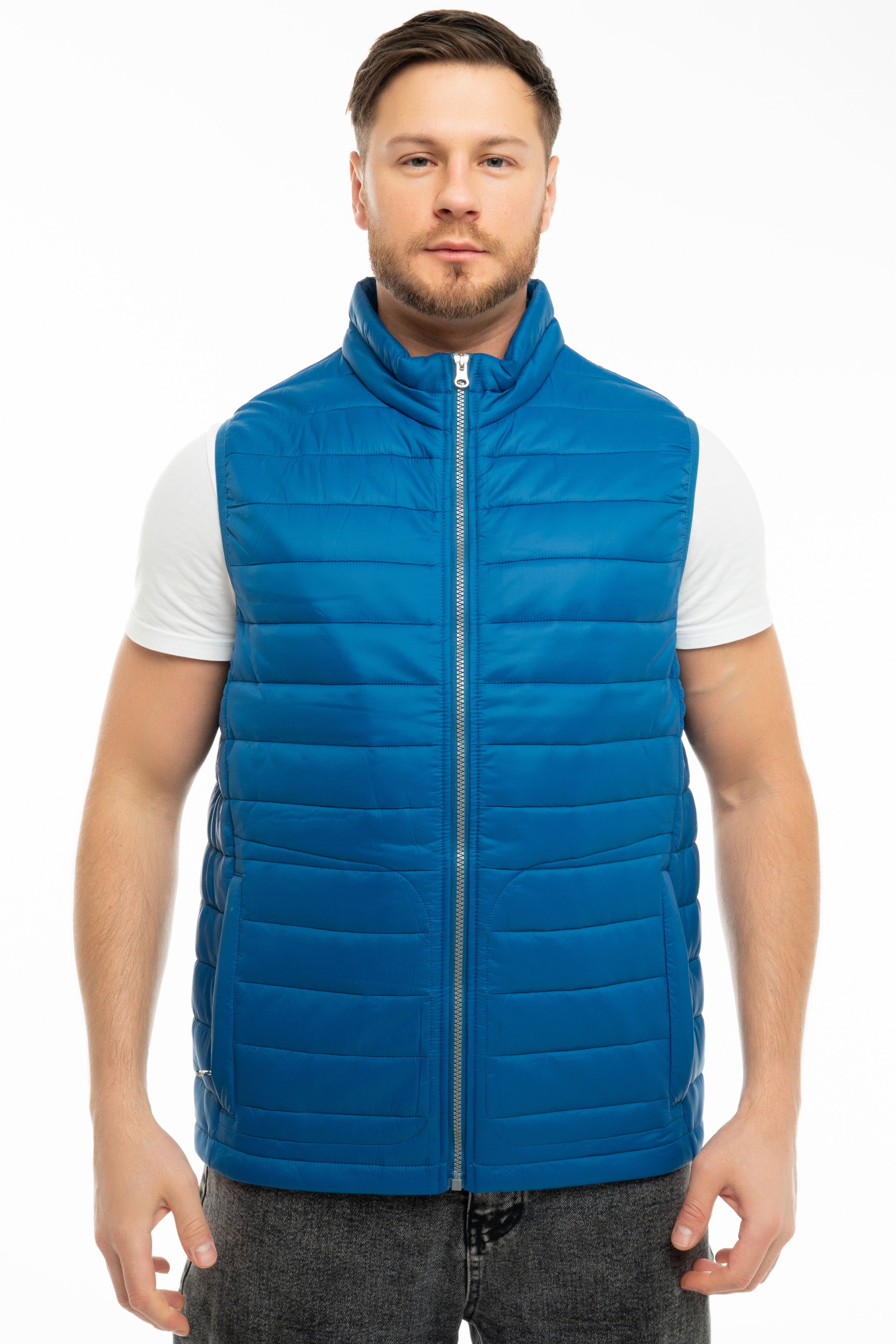 Жилет утепленный арт. J-01 цв. васильковый/лимонный Жилет утепленный арт. J-01 цв. васильковый/лимонный