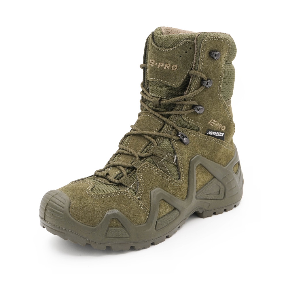 Мужские высокие ботинки E-PRO Спешиал Хай КЕВЛАР арт. 103 зеленые / E-PRO Special high KEVLAR 103 range green Мужские высокие ботинки E-PRO Спешиал Хай КЕВЛАР арт. 103 зеленые / E-PRO Special high KEVLAR 103 range green